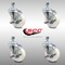 Service Caster 4 Inch SS Nylon Wheel Swivel 10mm Threaded Stem Caster Set Brake SCC SCC-SSTS20S414-NYS-TLB-M1015-4 - alternate 2